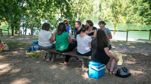 Picnic area mini adventure park and games for children