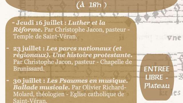 Conférence Les parcs nationaux et régionaux. Une histoire protestante.