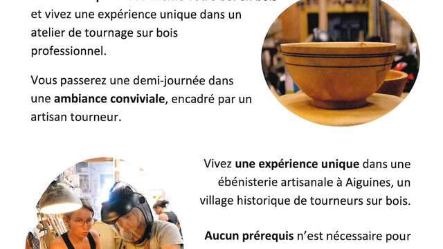 Initiez-vous au tournage sur bois
