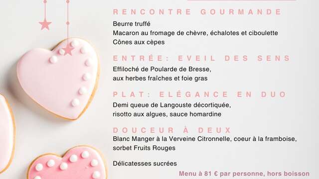 Menu de la Saint-Valentin - Restaurant Mets et Vins