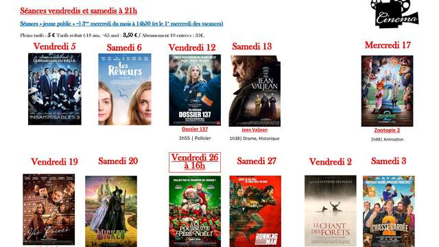 Film screenings in Tende