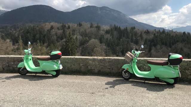 Les Bauges - Vespa électrique et détente