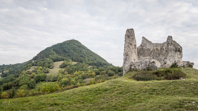 Bourg et ruines du château de Chaumont