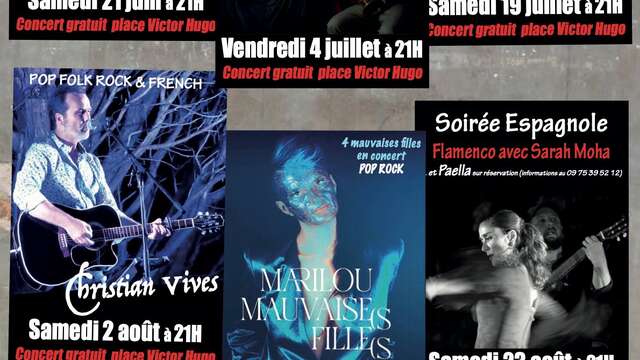 Concert : Marilou et les mauvaises filles - musique Pop rock |  Les vendredis de l'été