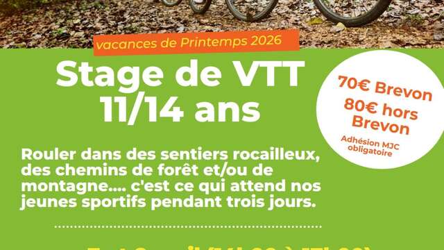 Stage de VTT pour les 11/14 ans