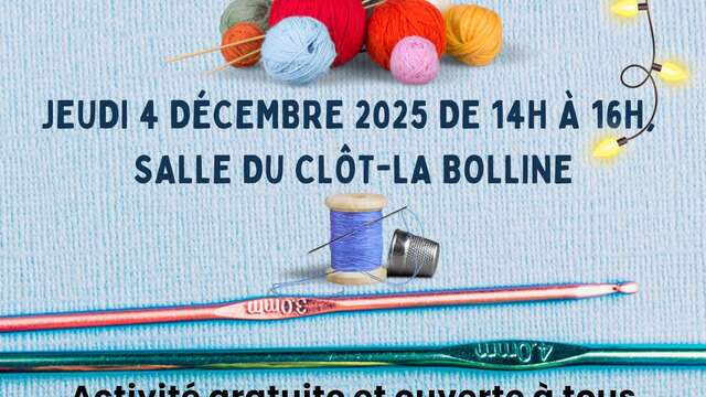 Travaux d'aiguilles à la Médiathèque de Valdeblore.