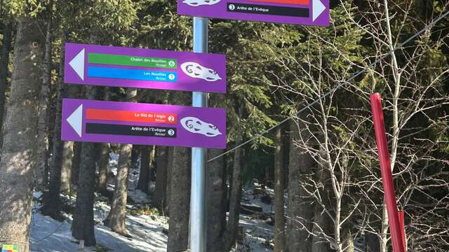 Les Mouilles snowshoe trail