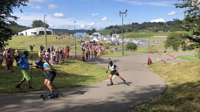 Biathlon stadium in Les Plans d'Hotonnes