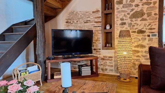 Maison de village surplombant les méandres de la Loire