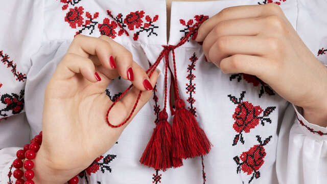 Démonstration de broderie Suisse