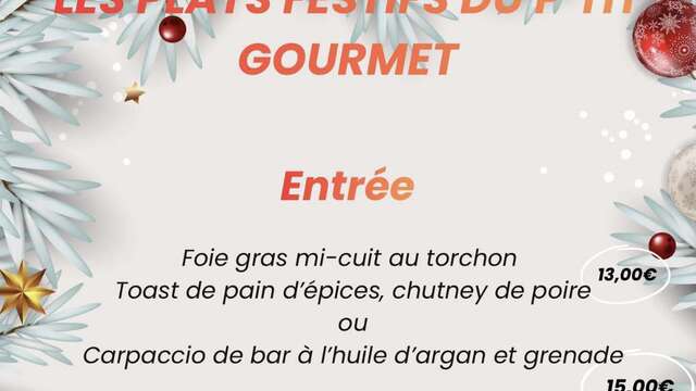 Menus de Noël à emporter du P'tit Gourmet