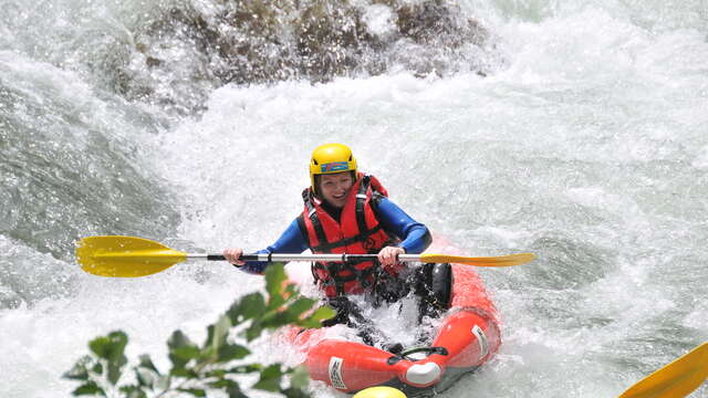 Half-day river packraft trip