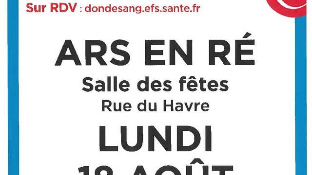 Blutspende in Ars-en-Ré