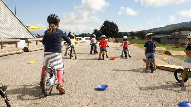 Children garden - bike and balance bike