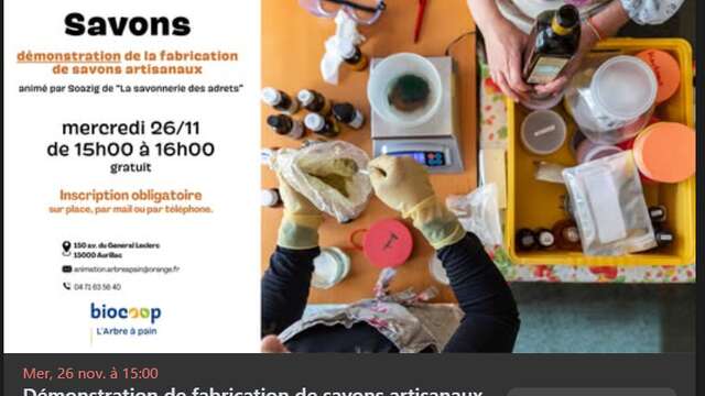 Démonstration de fabrication de savons artisanaux