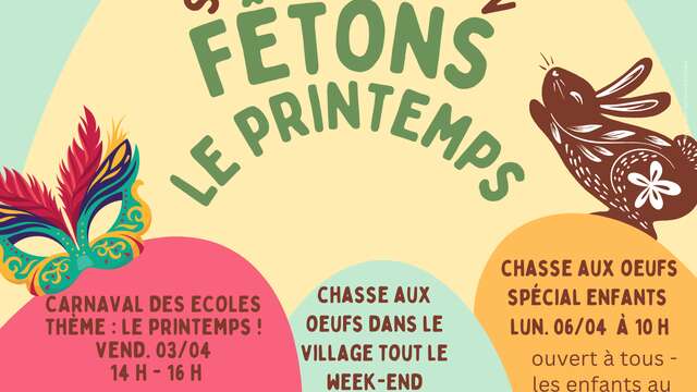 Chasse aux oeufs dans le village