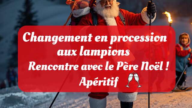 Descente aux flambeaux avec le père Noël