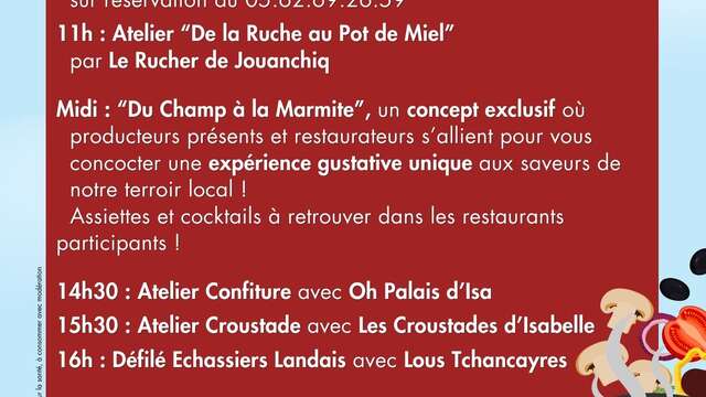 Terroir en Fête - Programme  "Du Champ à la Marmite" - Barbotan les Thermes - Dimanche 19 Octobre 2025