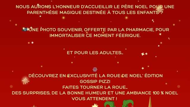 Le Père Noël vous attend à la pharmacie...