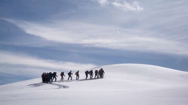 Snowshoes with mountain guide