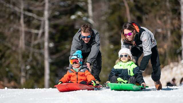 Piste de luge accès libre La Féclaz