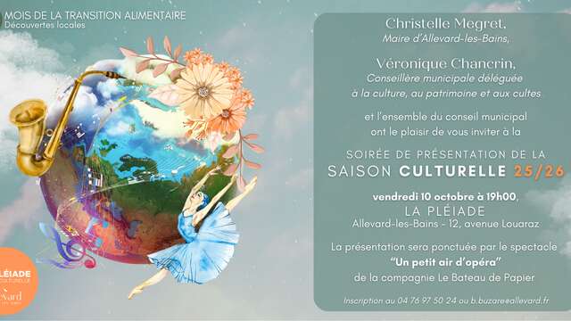 Présentation de la saison culturelle de La Pléiade