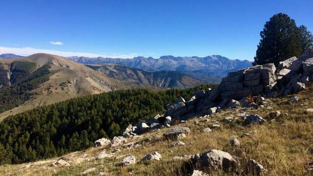 Lac et crêtes des Monges au soleil couchant - Autres Versants