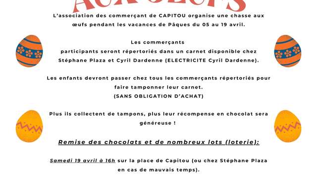 Chasse aux oeufs Capitou