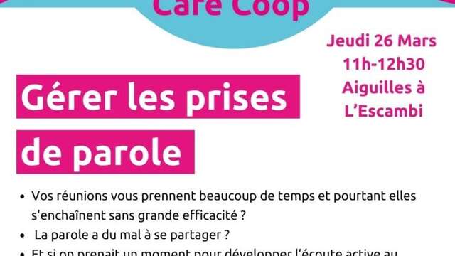Café coop' : gérer les prises de parole !