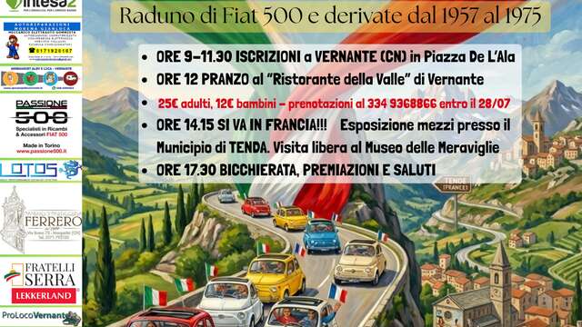 Rassemblement de fiat 500 historique