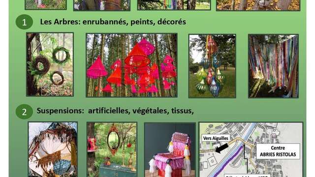 Artitude - installation des décorations sur le Chemin des Arts