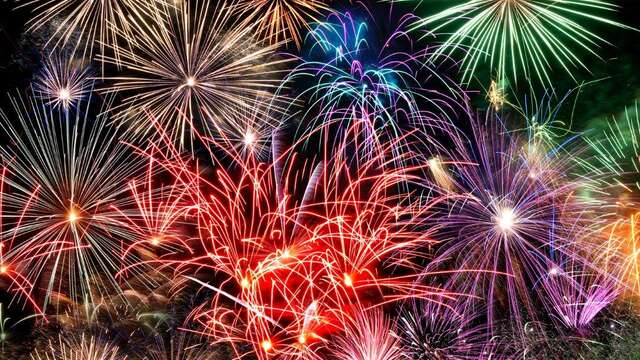 Feu d'artifice de Noël