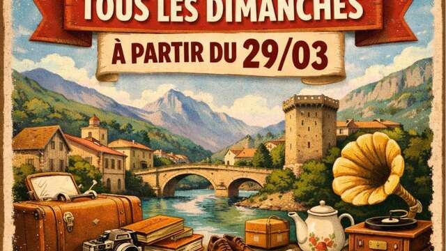 Flea market in Tarascon-sur-Ariège