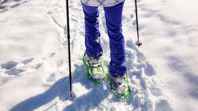 Begeleide sneeuwschoenwandelingen in La Foilleuse met Planet Gliss