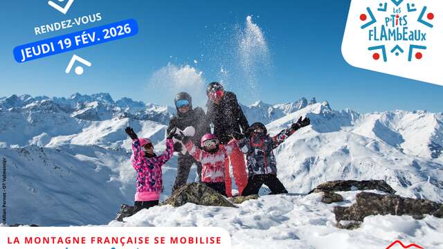 Descente aux flambeaux ESF Nationale "Les P'tits flambeaux", suivie du feu d'artifice