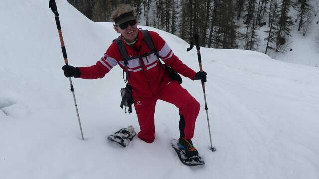 Raquettes avec les moniteurs de l'esf