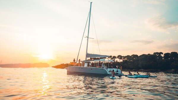 Sunset Calanques Catamaran Tour & Stand-up Paddle