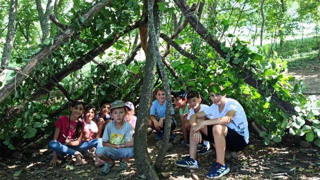 Birthday party in the great outdoors: Build a shelter