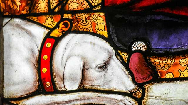 Visit The monastery's stained glass windows