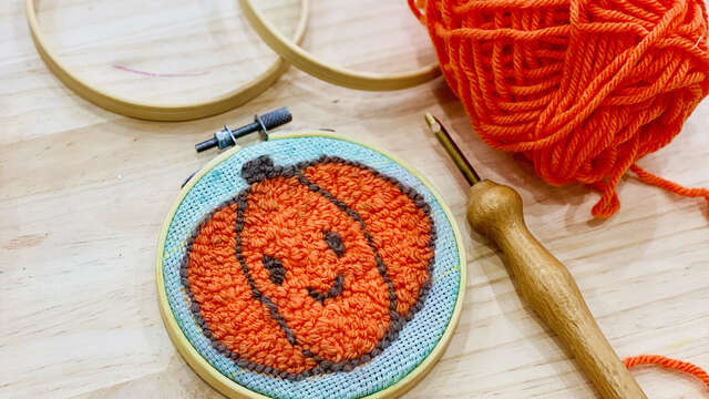 Punch needle citrouille - Atelier Juniors dès 7ans et Adultes