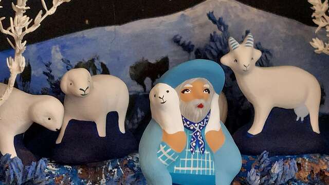 Les santons bleus de Véronique Dornier