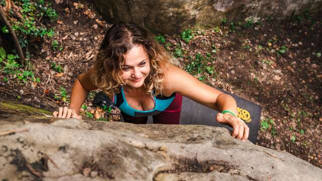 Site d'escalade de blocs des Grès d'Annot