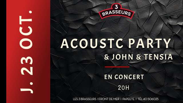 John & Tensia en concert - 3 Brasseurs Tahiti