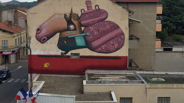 Street Art Voleur et jarre