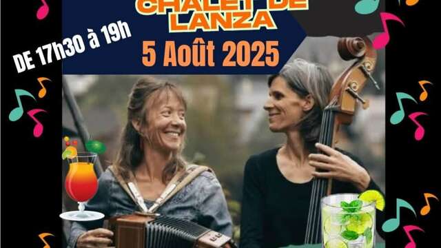 Concert avec Menthe Poivrée au chalet de Lanza