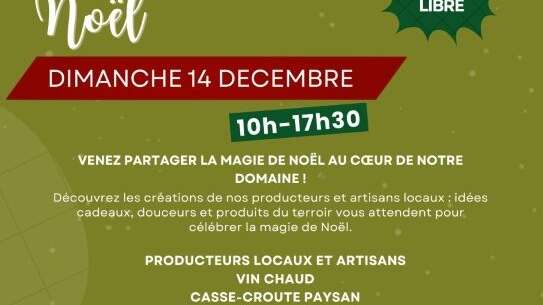 Kleiner kunsthandwerklicher Weihnachtsmarkt auf der Domaine des Fouques