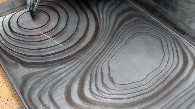 Ateliers reliure : Suminagashi (marbrure du Japon)