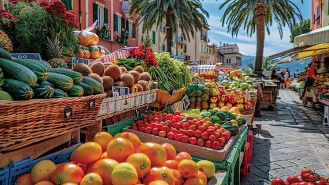 Vormittag auf dem Markt in Bordighera