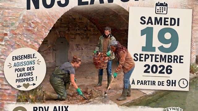 Journées du patrimoine : mobilisons-nous pour nettoyer les lavoirs de Reyniès !