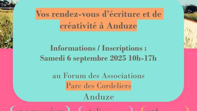 Journée d'information et d'inscription ateliers d'écriture et ateliers créatifs